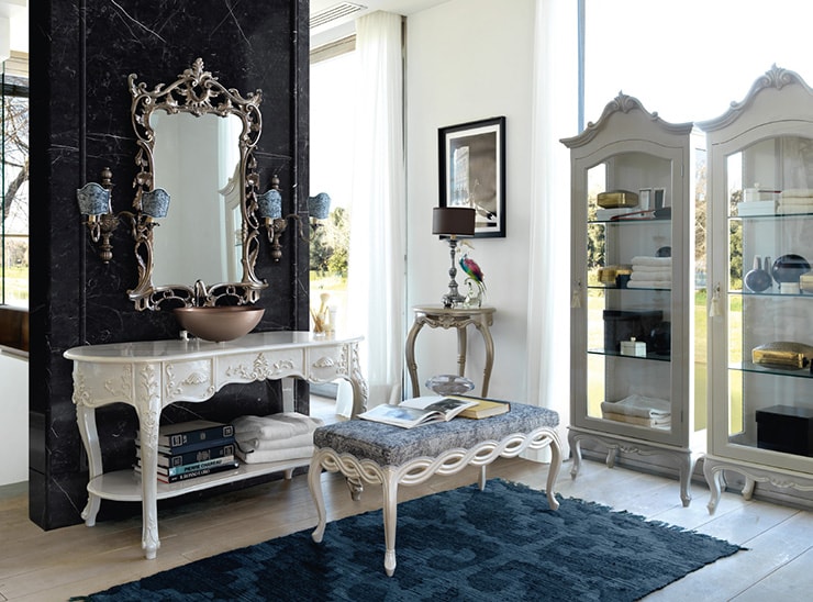 Посмотрите на лучшую итальянскую роскошную мебель для ванной комнаты. Выберите итальянский стиль для своего дома с лучшими ручными предметами мебели для ванной комнаты.